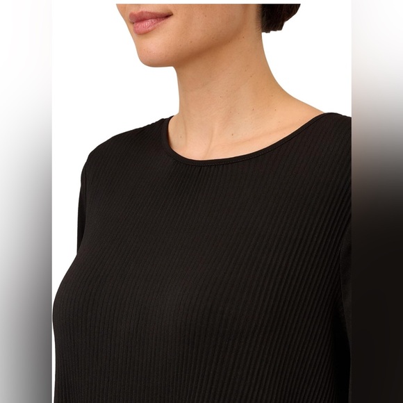 Adrianna Papell Pleated Knit Crew Neck Dress size small ❤️🔥❤️🔥 - Picture 3 of 10